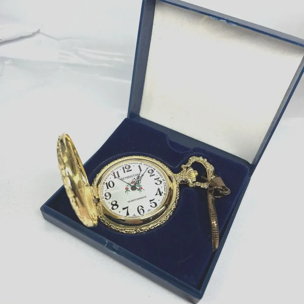 VTG Remington Quartzarama Pocket Watch w/ 12